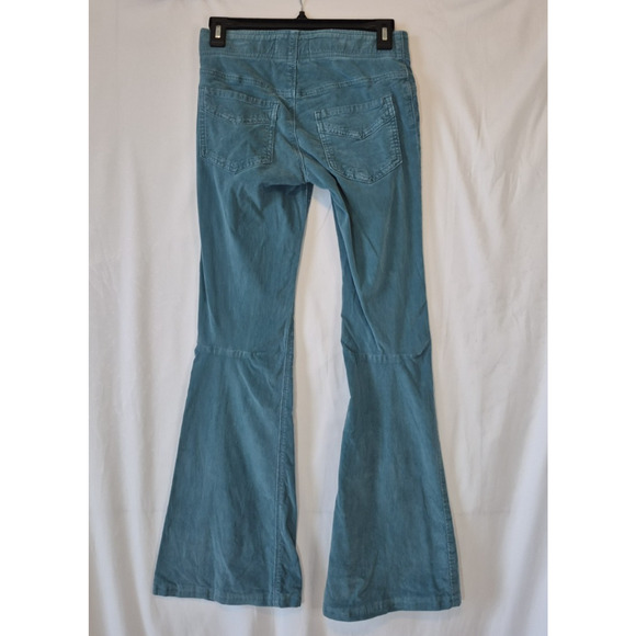 We The Free *IN TEAL* Womens Corduroy Pull On Flare Jeans 25 X 29 - Picture 6 of 8